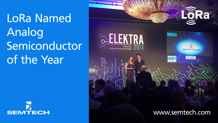 Semtech’s LoRa Technology Wins Analog Semiconductor Award at Elektra 2018