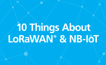 10 things about LoRaWAN and NB-IoT infographic